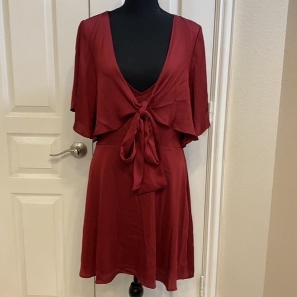 BCBGENERATION Deep Red Open Back Dress - Picture 4 of 6